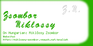 zsombor miklossy business card