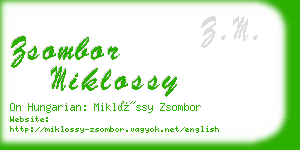 zsombor miklossy business card